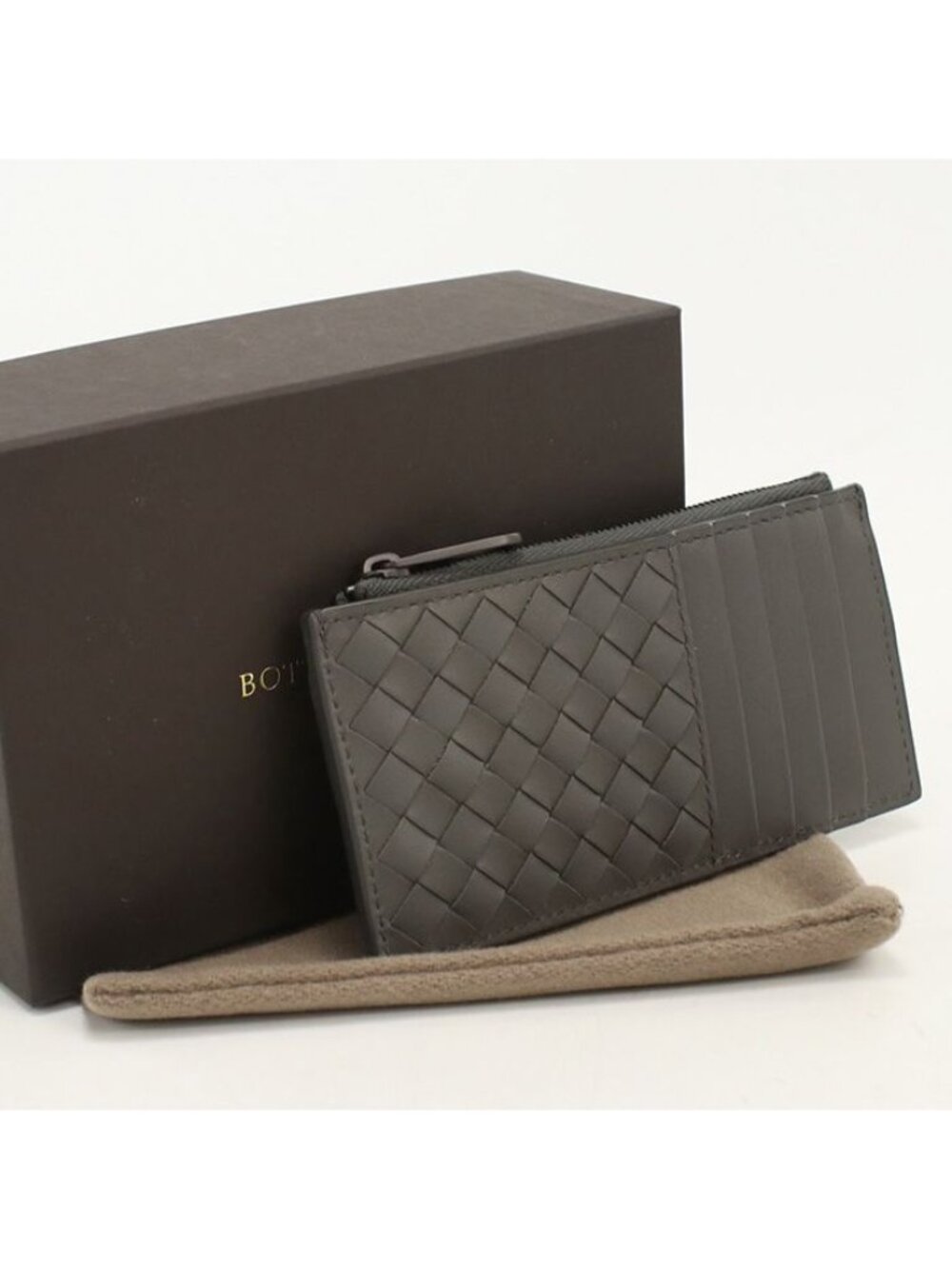 Bottega Veneta Fragment Case Intrecciato Coin Purse Leather